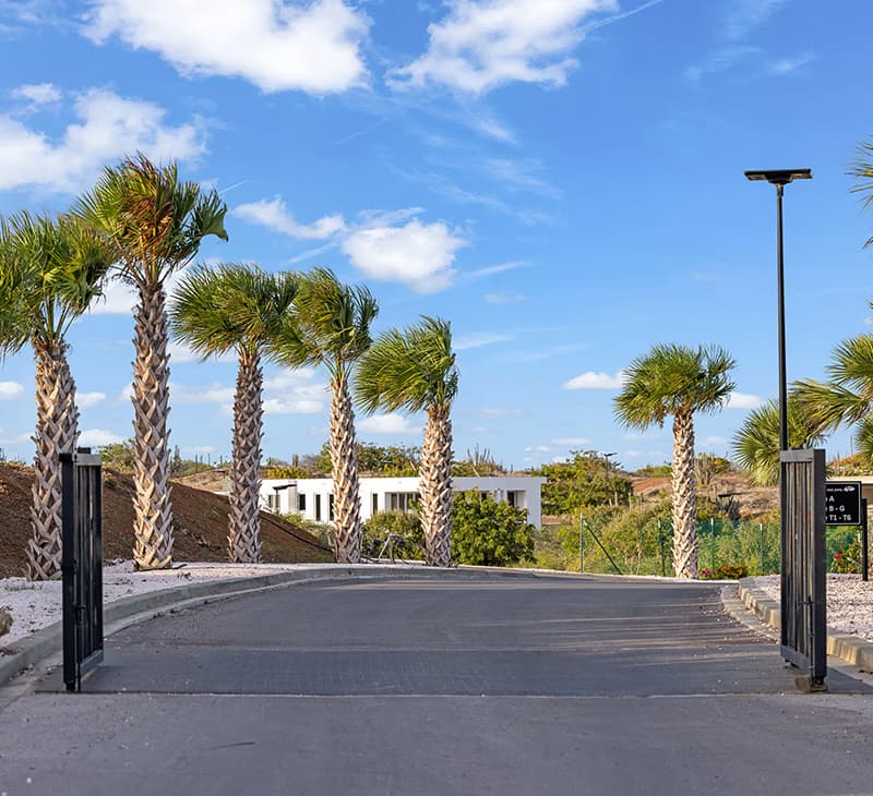 Entrance to the resort at Casa KIYA